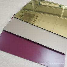 3mm Aluminum Mirror Sheet Glass Processing Anodized Stable ACP
